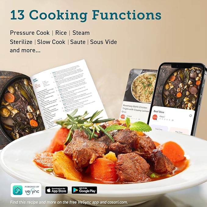 COSORI 9 in 1 Multi-function Cooker Electric Pressure Cooker Stew Pot