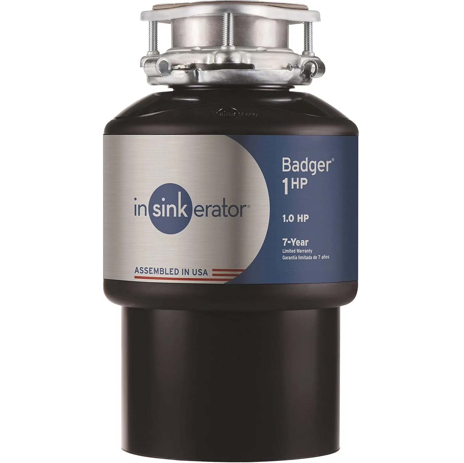InSinkErator garbage disposal, powerful grinding performance, lift and lock technology, stainless steel
