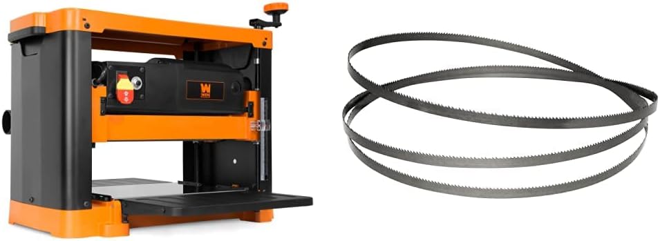 WEN 15-Amp 12.5-Inch Two-Blade Benchtop Thickness Planer and POWERTEC 59-1/2 Inch Bandsaw Blades