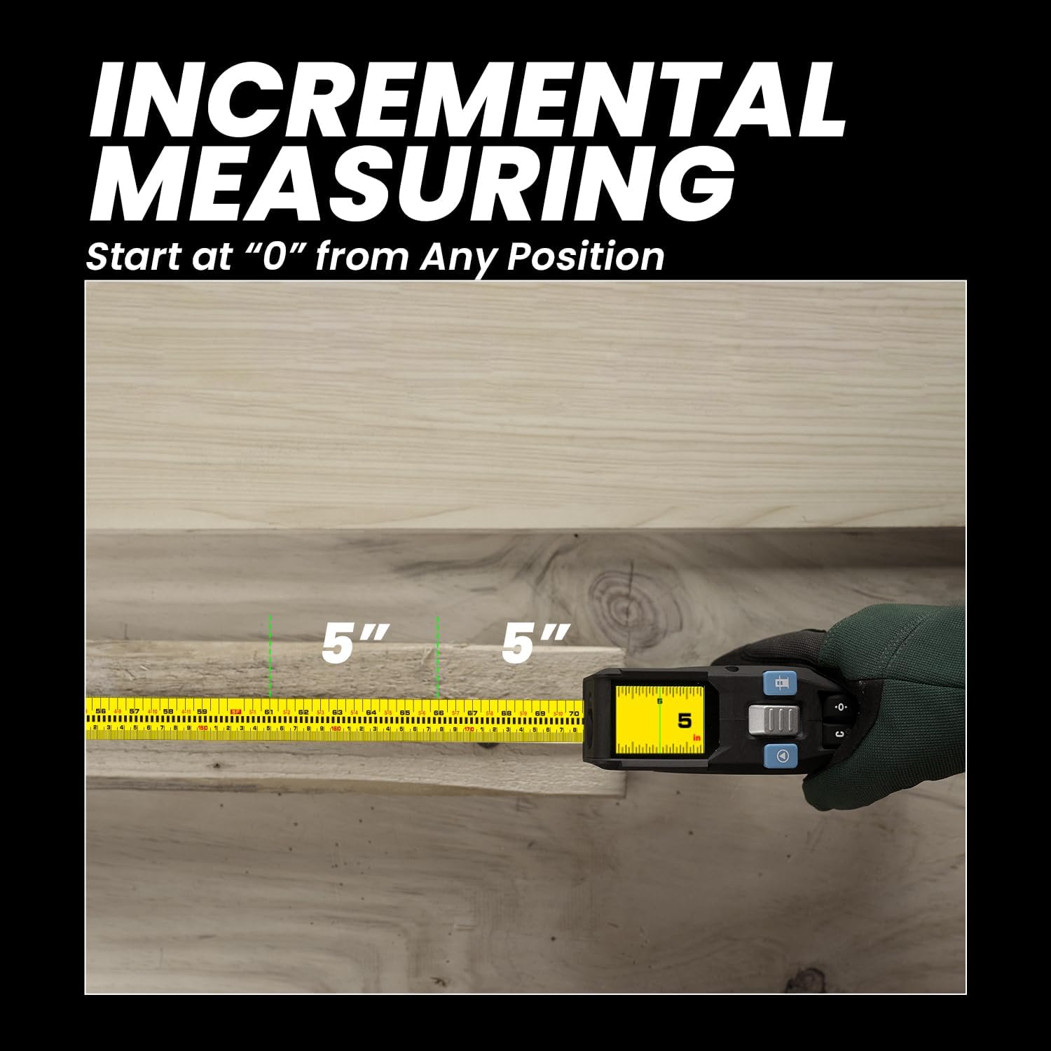 ACEGMET 3-in-1 Digital Tape Measure 330Ft Laser Measurement Tool & Auto Lock Tape