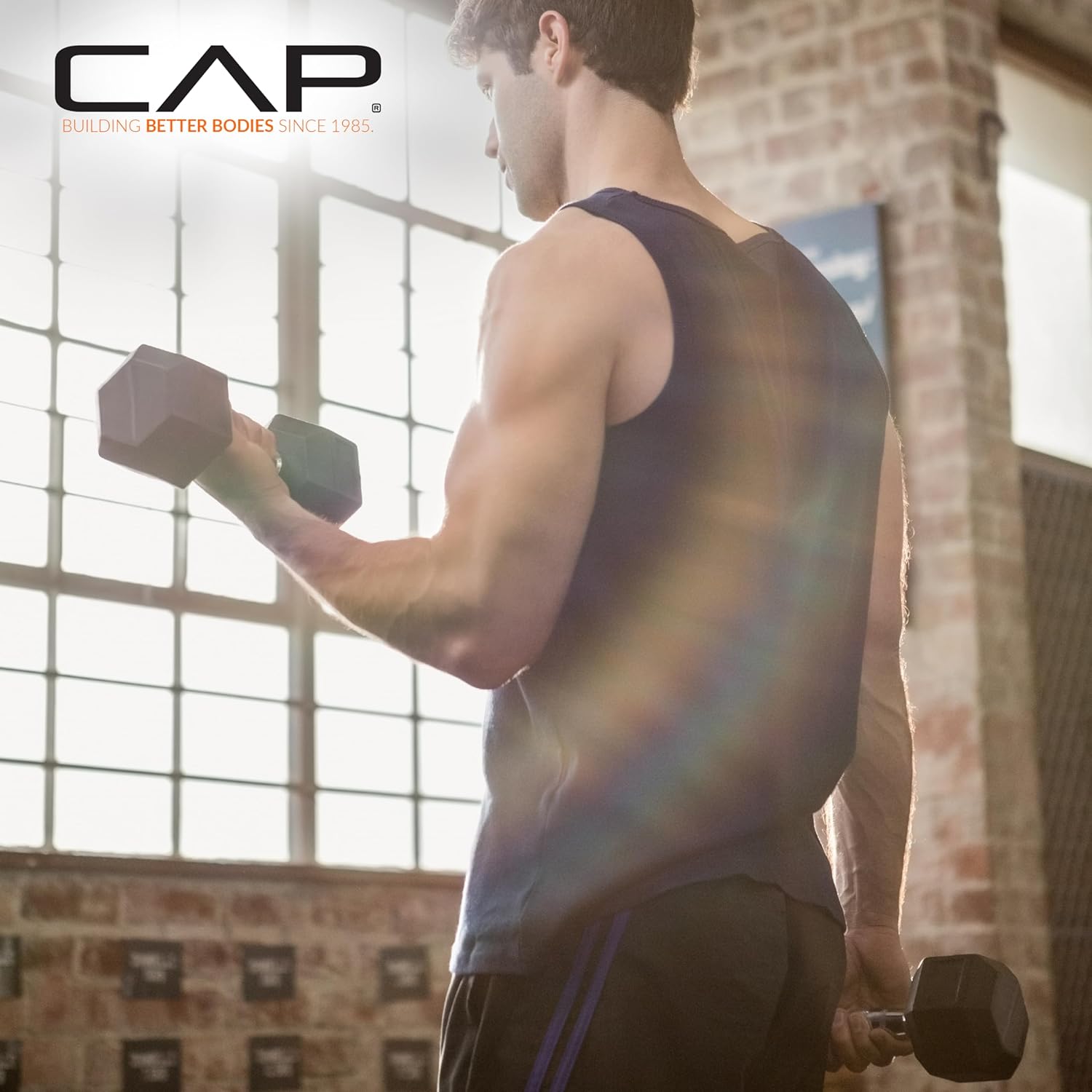 CAP Barbell Coated Hex Dumbbells - Ergonomic handles, durable coating, suitable for muscle building and fat loss