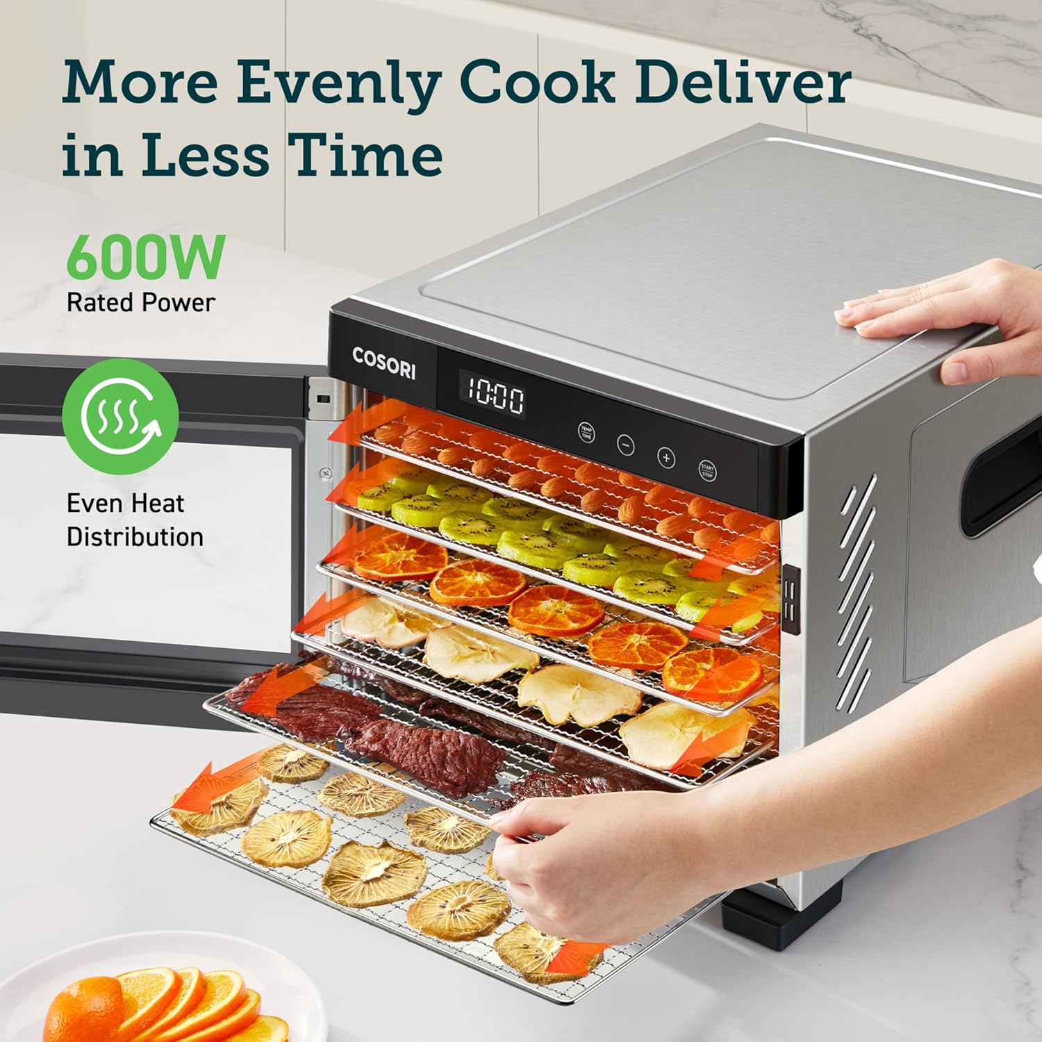 COSORI 6.5 sq. ft. Space Saving Time Food Dehydrator