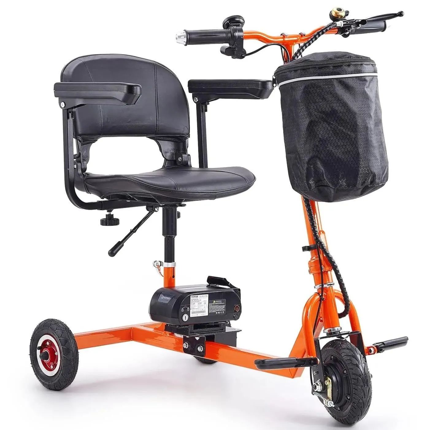 VEVOR Portable 3 Wheel Senior Mobility Scooter - Foldable, 12 Mile Range