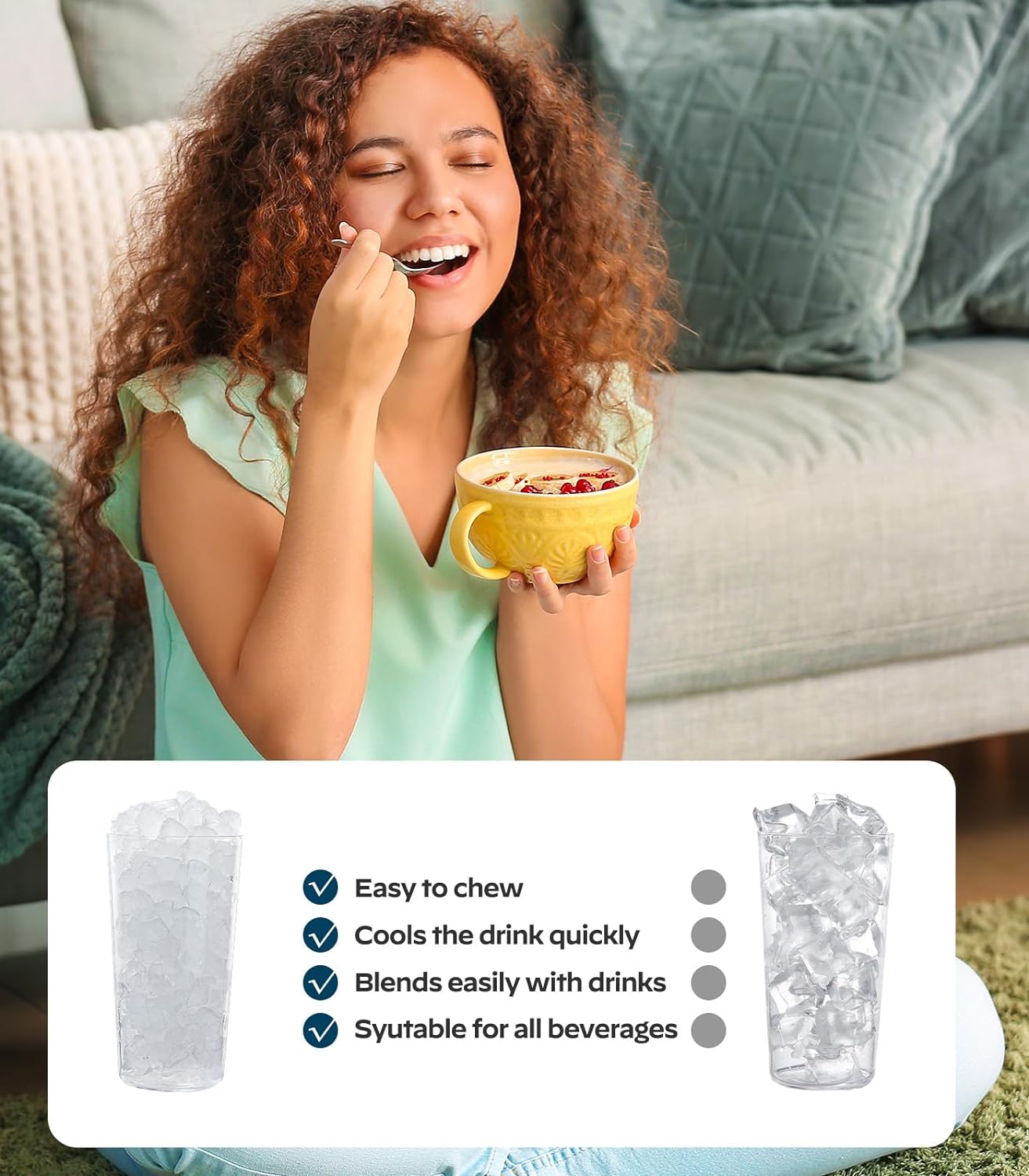 Silonn Chewable Granule Portable Self-Cleaning Ice Maker