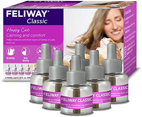 FELIWAY Classic Cat Calming Pheromone  30 Day Refill – 6 Pack