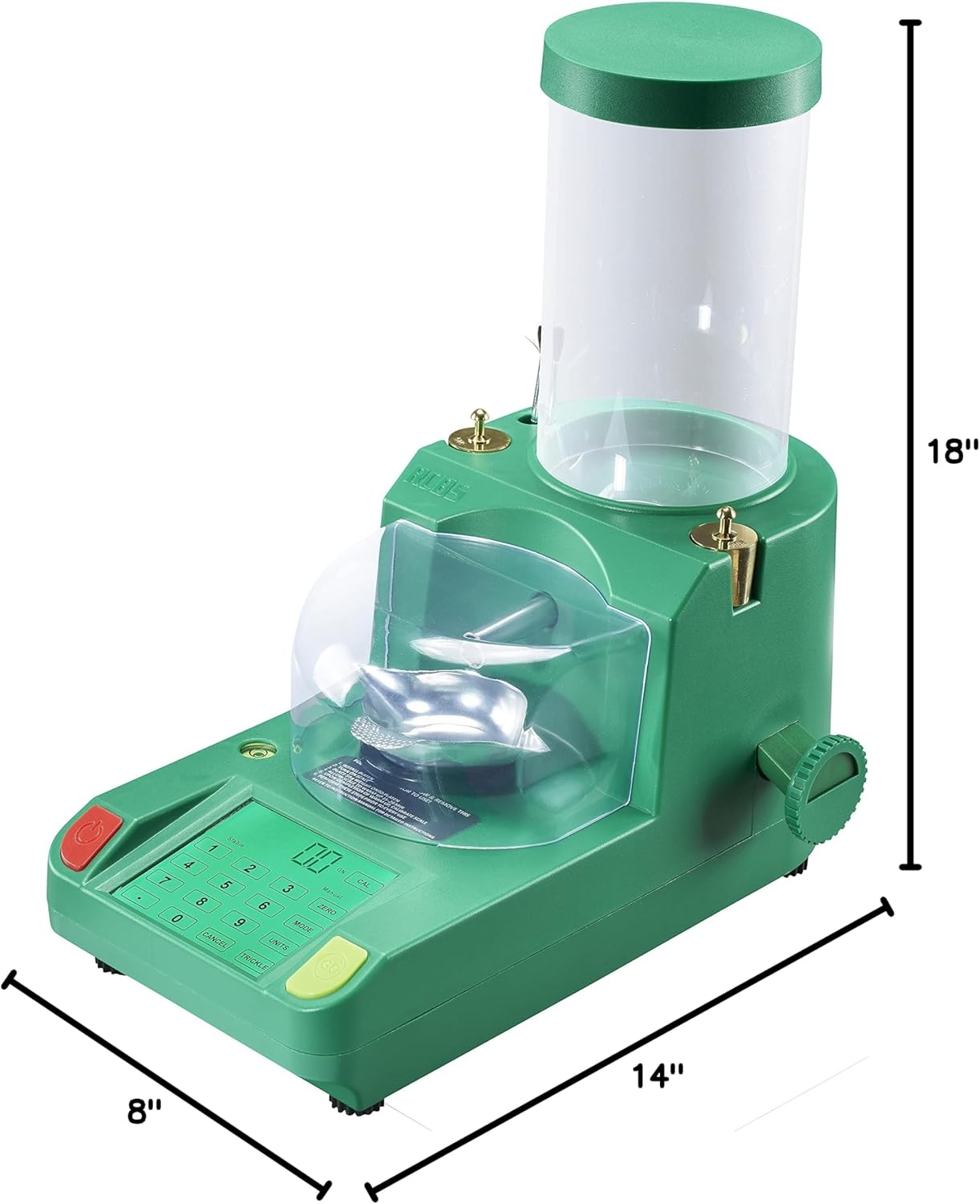 RCBS powder dispenser, Bluetooth compatible, 2000 capsules capacity, touch screen display