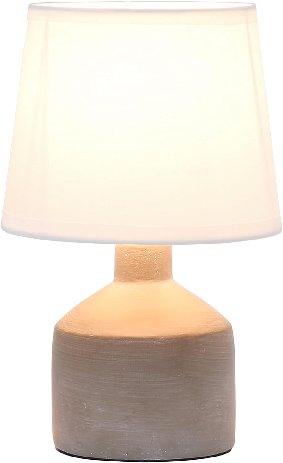 Simple Designs Conical Drum Fabric Mini Concrete Table Lamps 12-Pack