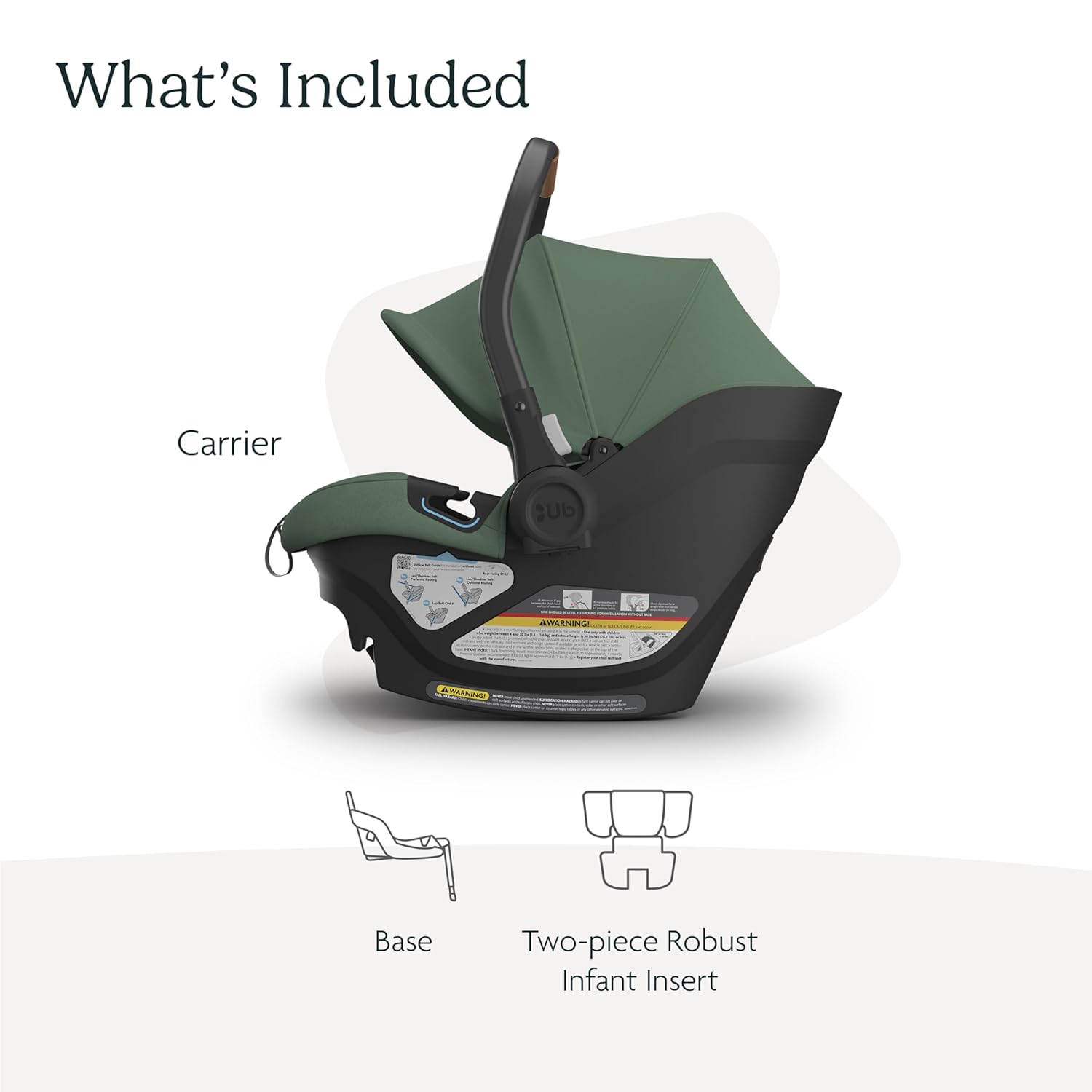 UPPAbaby Aria Lightweight Infant Car Seat for Easy Portability Base with Load Leg