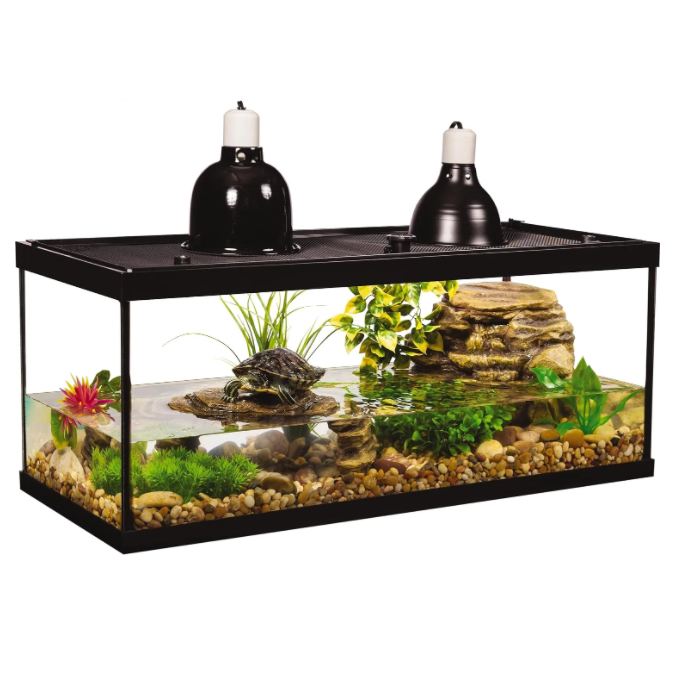 Tetra Aquatic Turtle Deluxe Kit 20 Gallons - aquarium With Filter And Heating Lamps