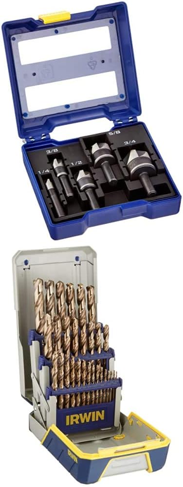 IRWIN Metal Countersink Drill Bit Set and Metal Index Drill Bit Set