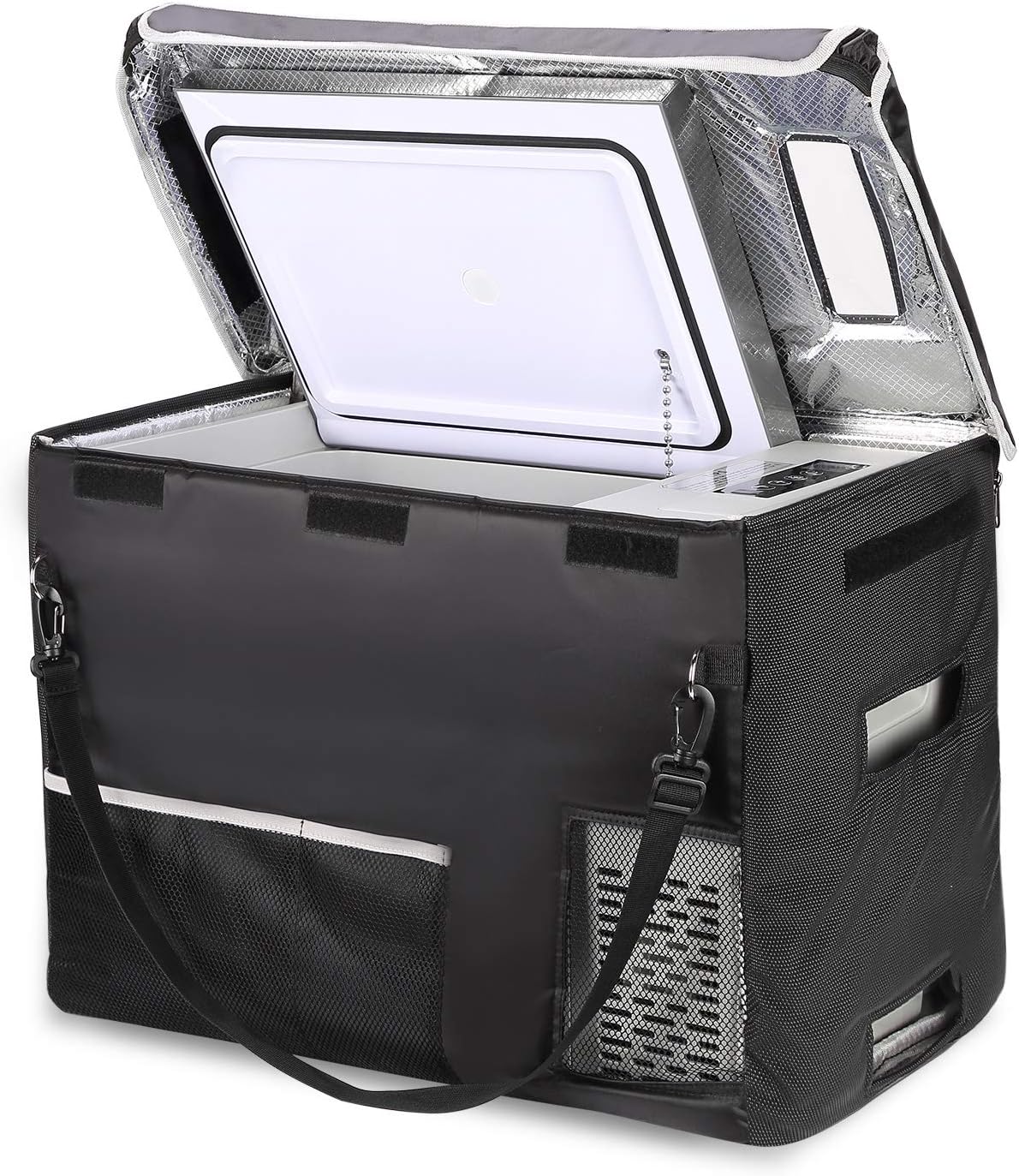 12 Volt Refrigerator 12V Car Fridge 30 Quart Portable Freezer Compressor Cooler -7°F~50°F Compressor Freezer, 12/24V DC 110~240 Volt AC, for Truck RV SU