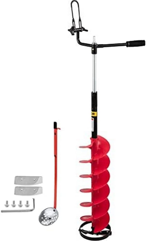 VEVOR Ice Drill Auger 8 inch Diameter Ice Auger Bit 41inch Length Cordless Ice Augers