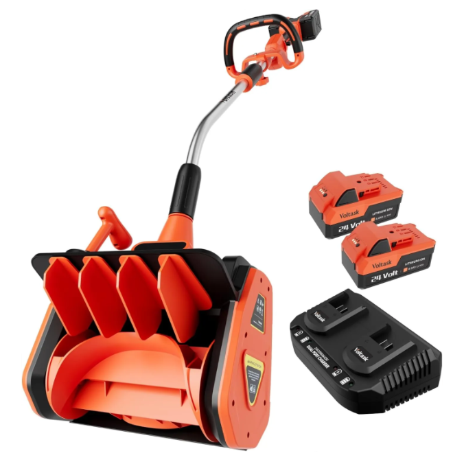 VOLTASK Cordless Snow Shovel Directional Plate Battery Snow Blower