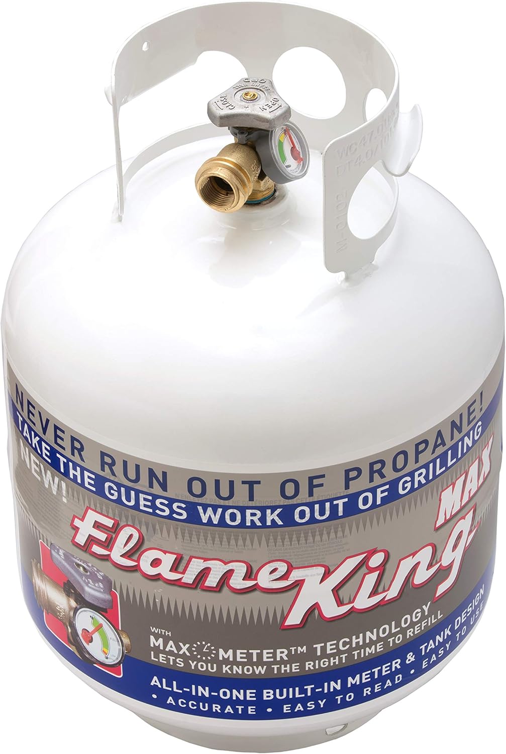 Flame King 20 lb. Steel Propane Tank with OPD Valve and Built-in Gauge