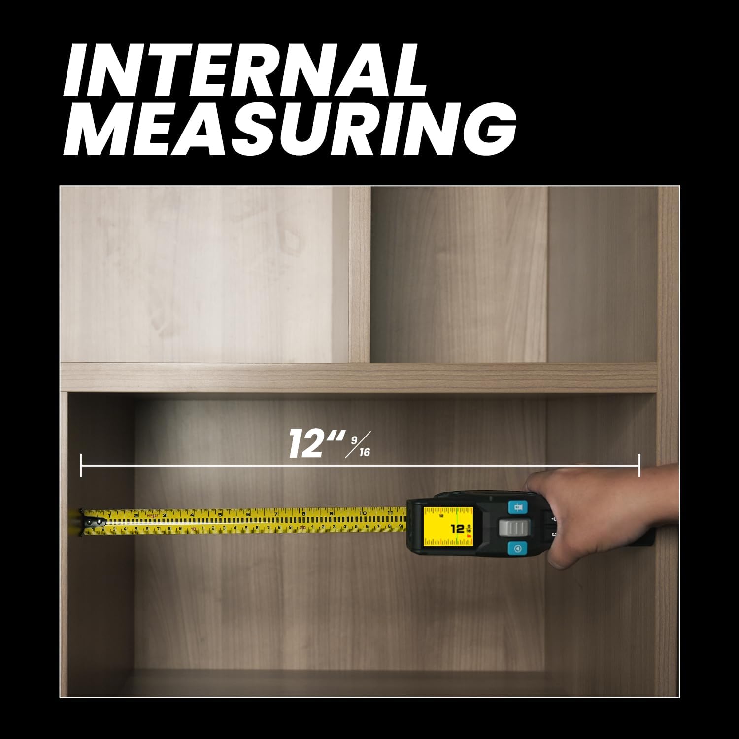 ACEGMET 3-in-1 Digital Tape Measure 330Ft Laser Measurement Tool & Auto Lock Tape