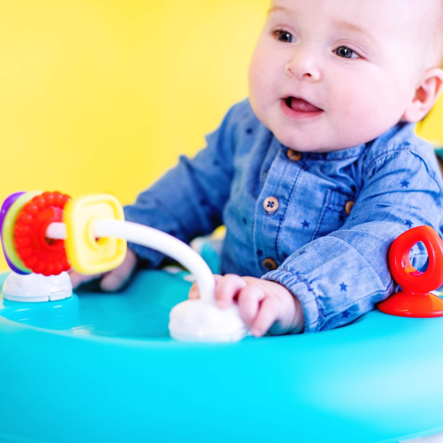 Bright Starts Giggling Safari Walker with Easy Fold Frame for Storage, Ages 6 Months 💝 Last Day For Clearance