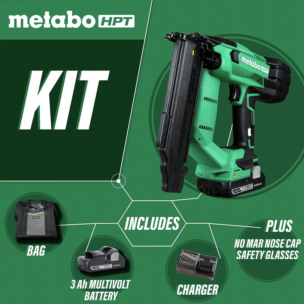 Metabo HPT NT1850DFM MultiVolt 18V Brushless Lithium-Ion 18 Gauge Cordless Brad Nailer Kit