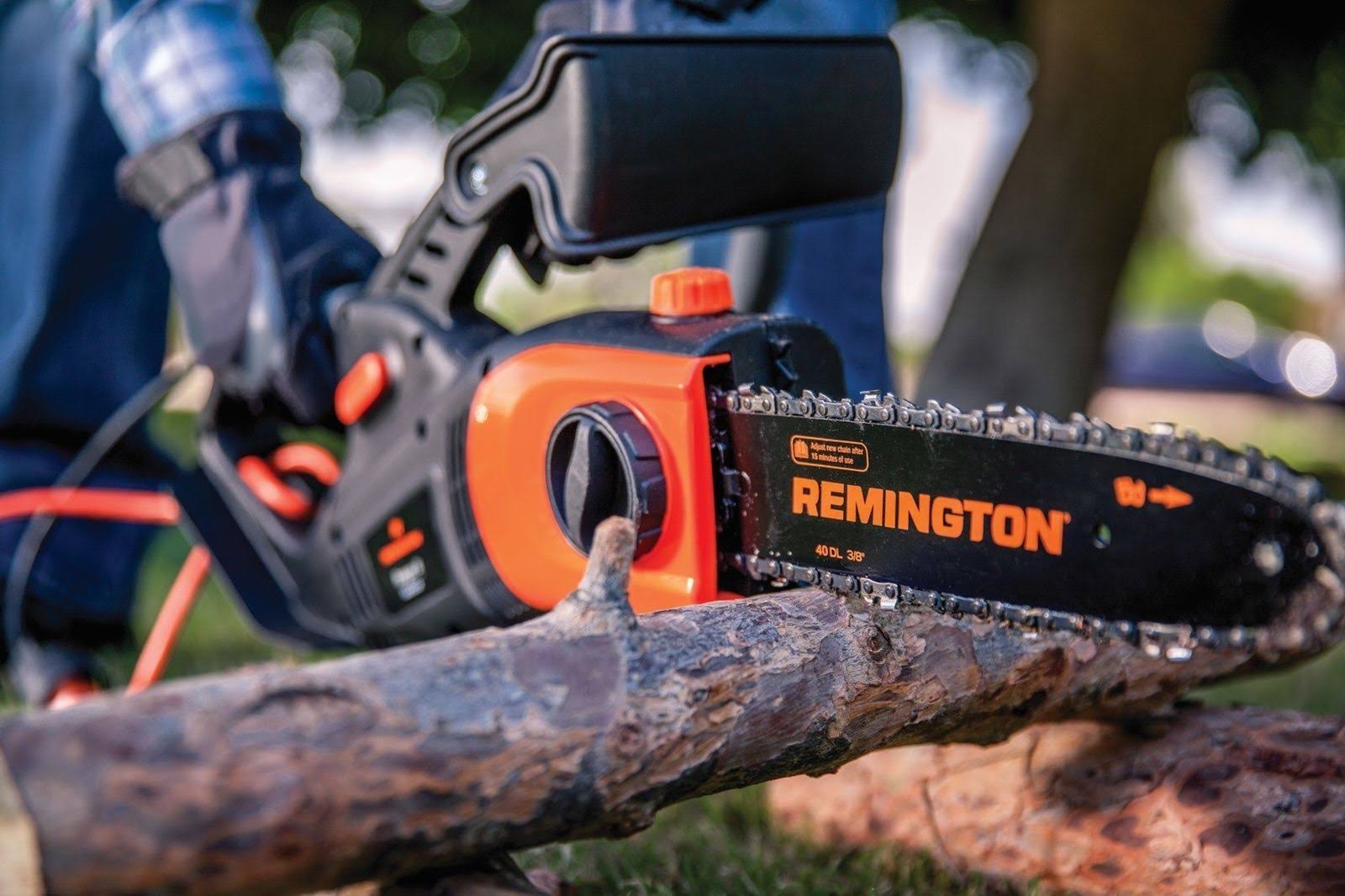 Remington Ranger II 10′′ Electric Pole Saw with 15 ft Reach, Adjustable Telescoping Pole, and Low Kickback Chain