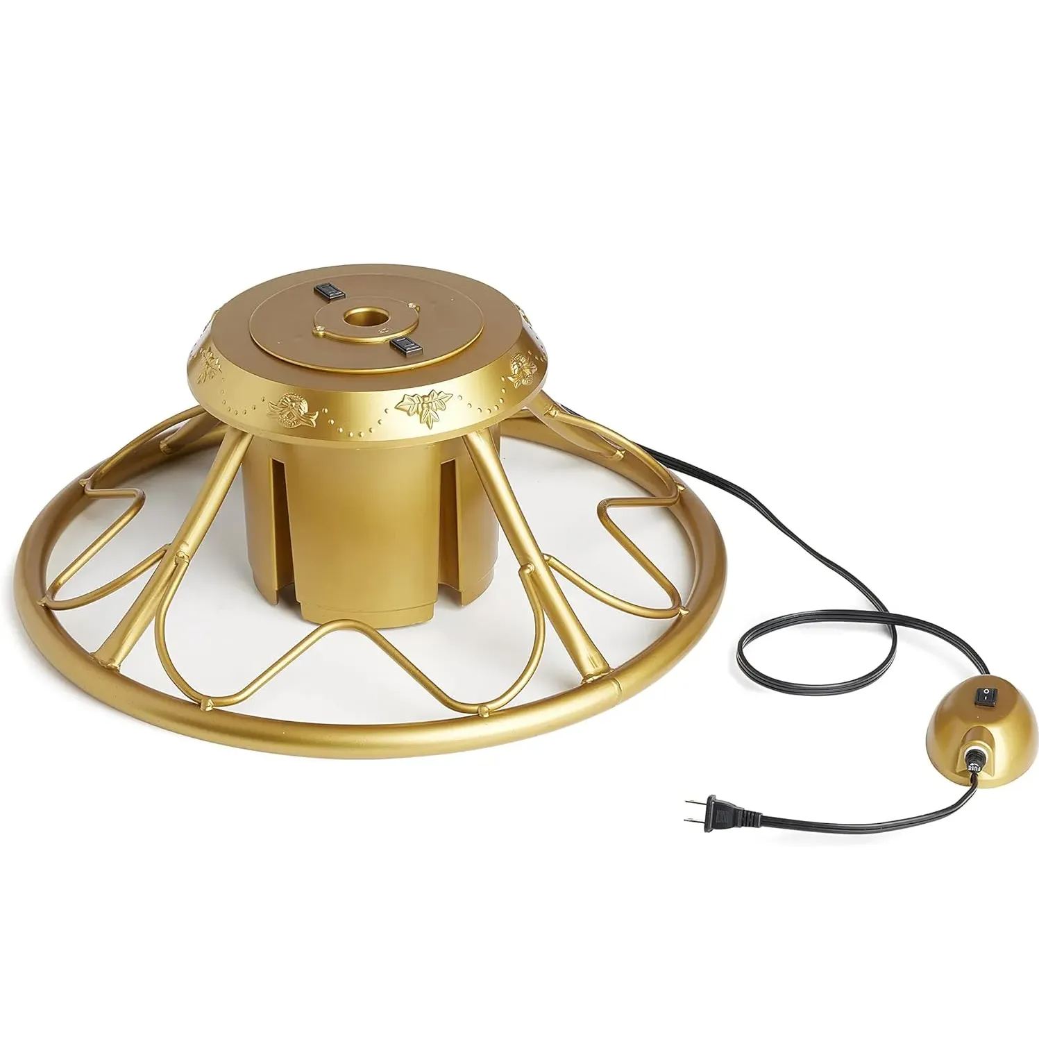 Home Heritage Base Swivel Metal Stand for 1, 1.25, 1.75 Inch Diameter Artificial Christmas Trees