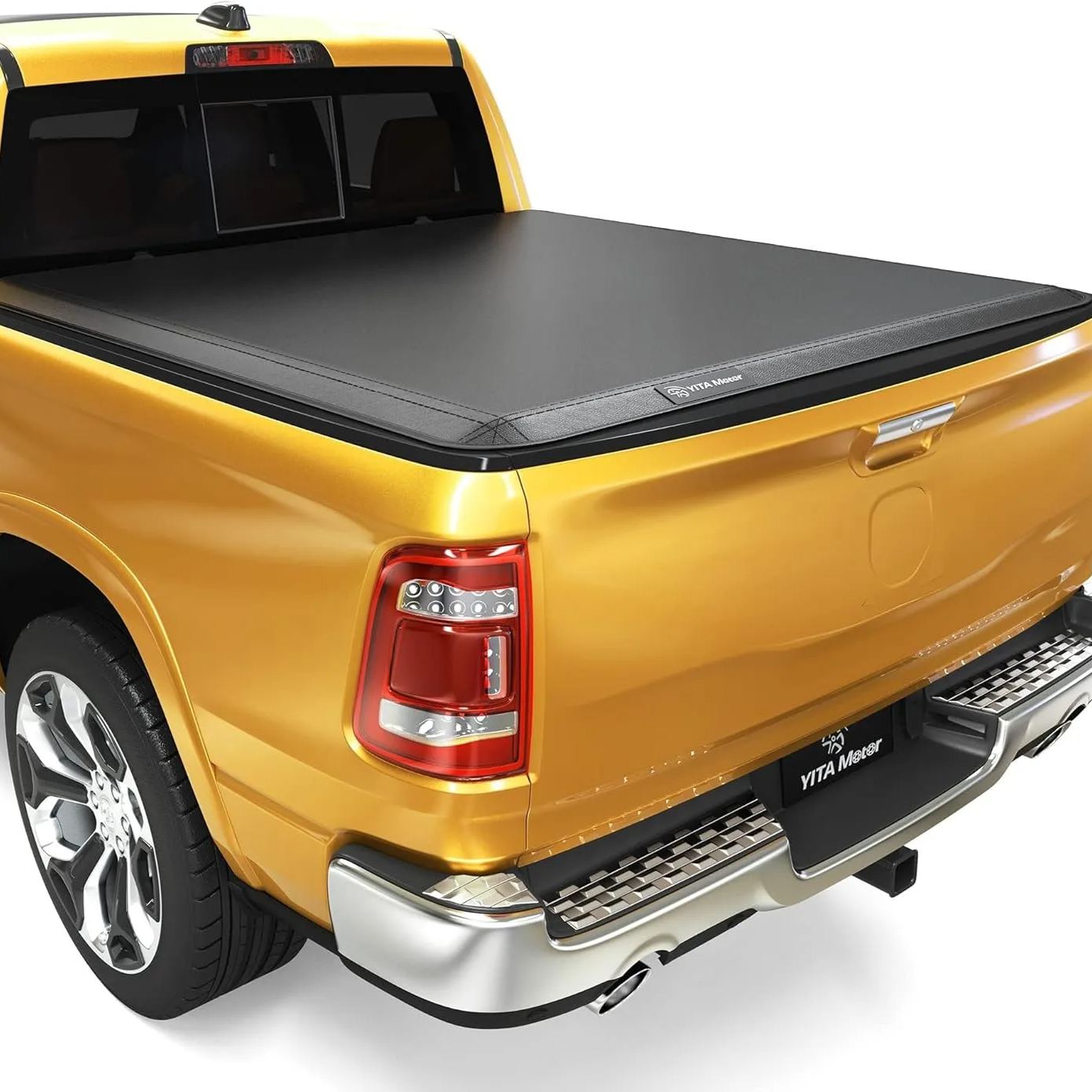 YITAMOTOR Soft Quad Folding Truck Bed Cover