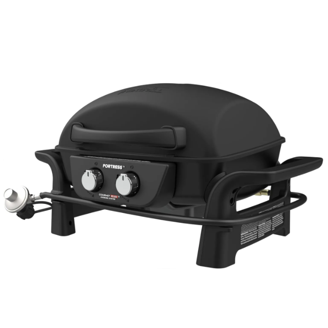 Nexgrill Fortress 2-Burner Cast Aluminum Gas Grill with Gourmet Plus Cooking System