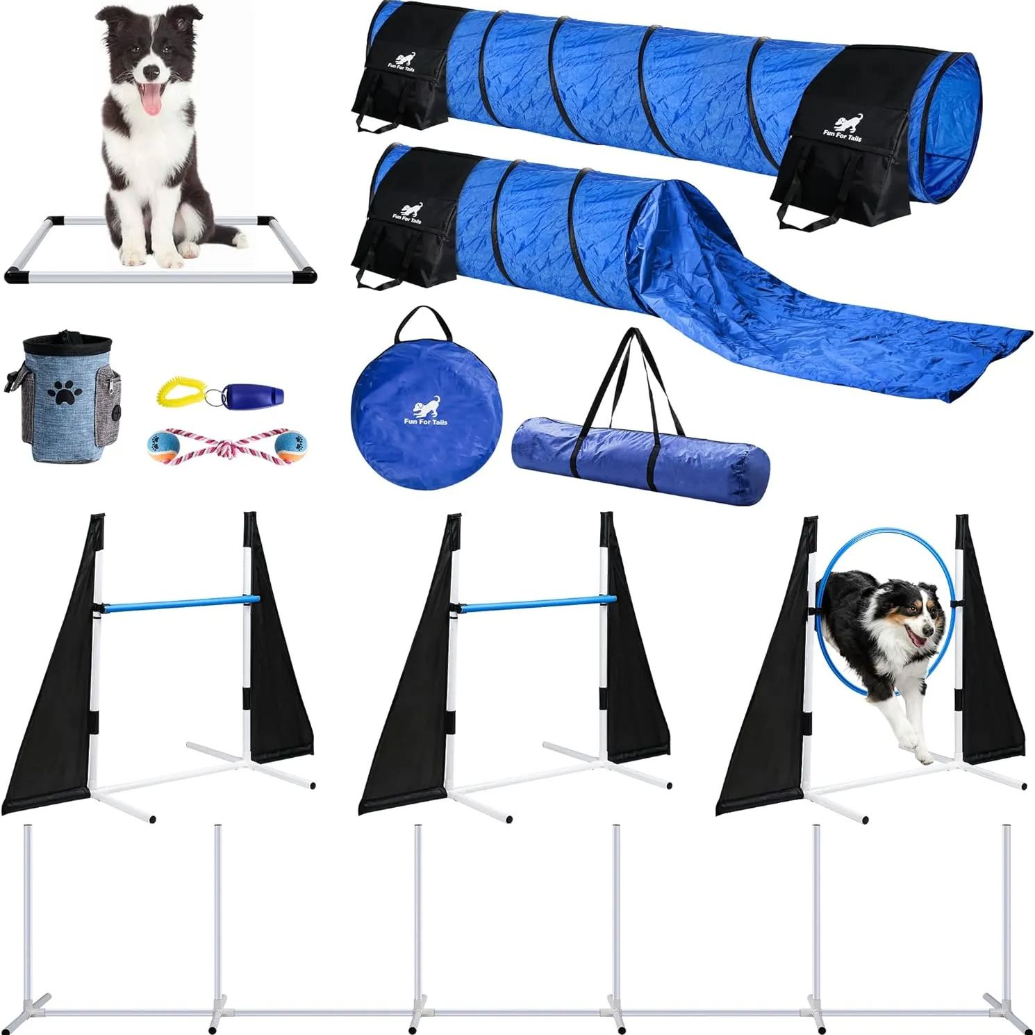 Fun For Tails Premium Dog Agility Training Equipment - Build Any Dog Agility Course