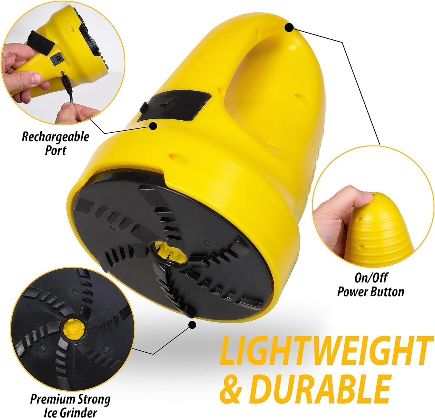 Zone Tech USB Rechargeable Electric Snow Removal Premium Portable Cordless Ice Scraper