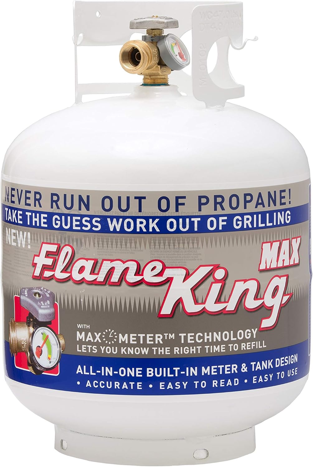 Flame King 20 lb. Steel Propane Tank with OPD Valve and Built-in Gauge