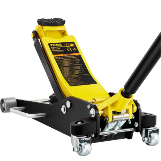 VEVOR 2.5 Ton Low Profile Heavy-Duty Steel Racing Floor Jack with Dual Pistons Lift Pump