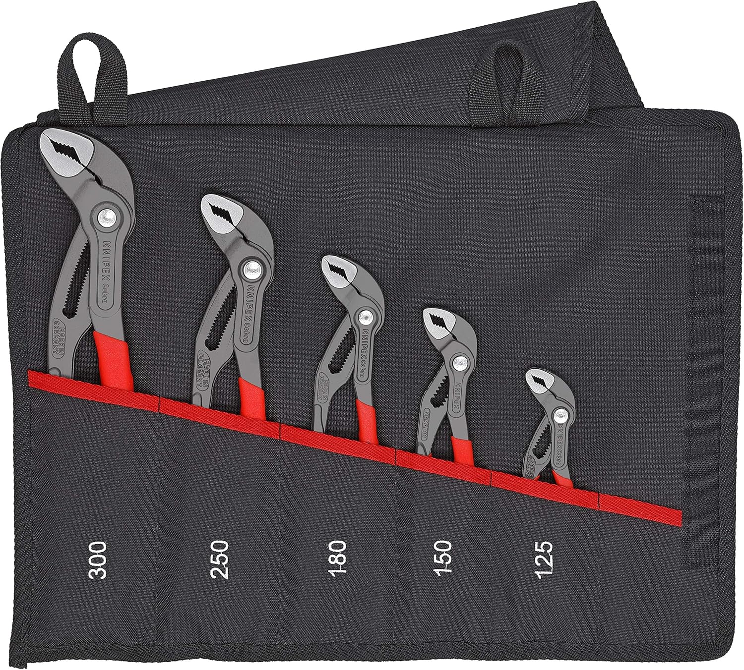 KNIPEX 5 Pc Pliers Set with KNIPEX Raptor Pliers Red 10 inches