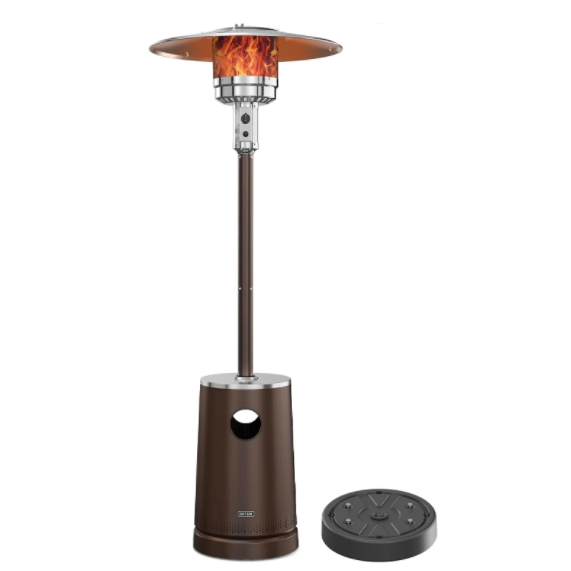 EAST OAK 50,000 BTU Patio Heater with Sand Box Table Design Double-Layer Stainless Steel Burner