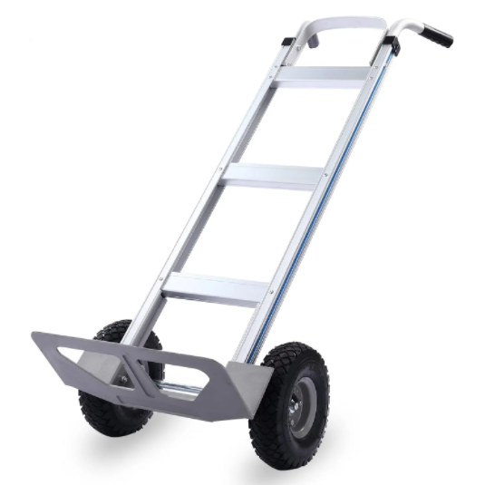 LEADALLWAY Rubber Pneumatic Tire Heavy Duty Aluminum 2 Wheel Trolley