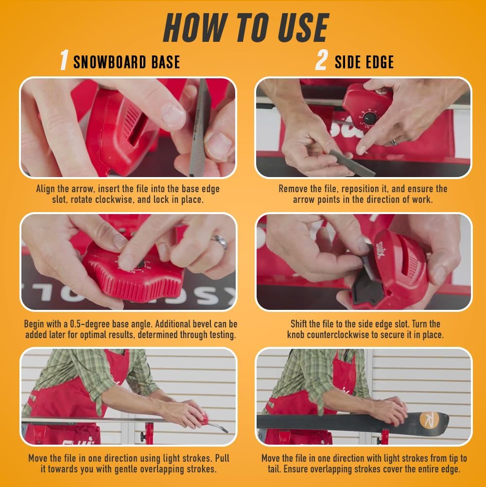 RaceWax Elite Ski Snowboard Tuning Kit - Complete with Iron Wax Edge Tools Base Repair