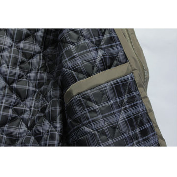 Men’s Casual Business Windproof Thicken Multi Safe Zipper Pockets Plaid Warm Trench Coat