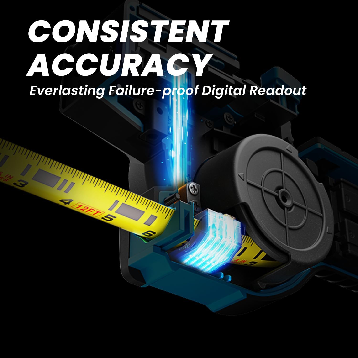ACEGMET 3-in-1 Digital Tape Measure 330Ft Laser Measurement Tool & Auto Lock Tape