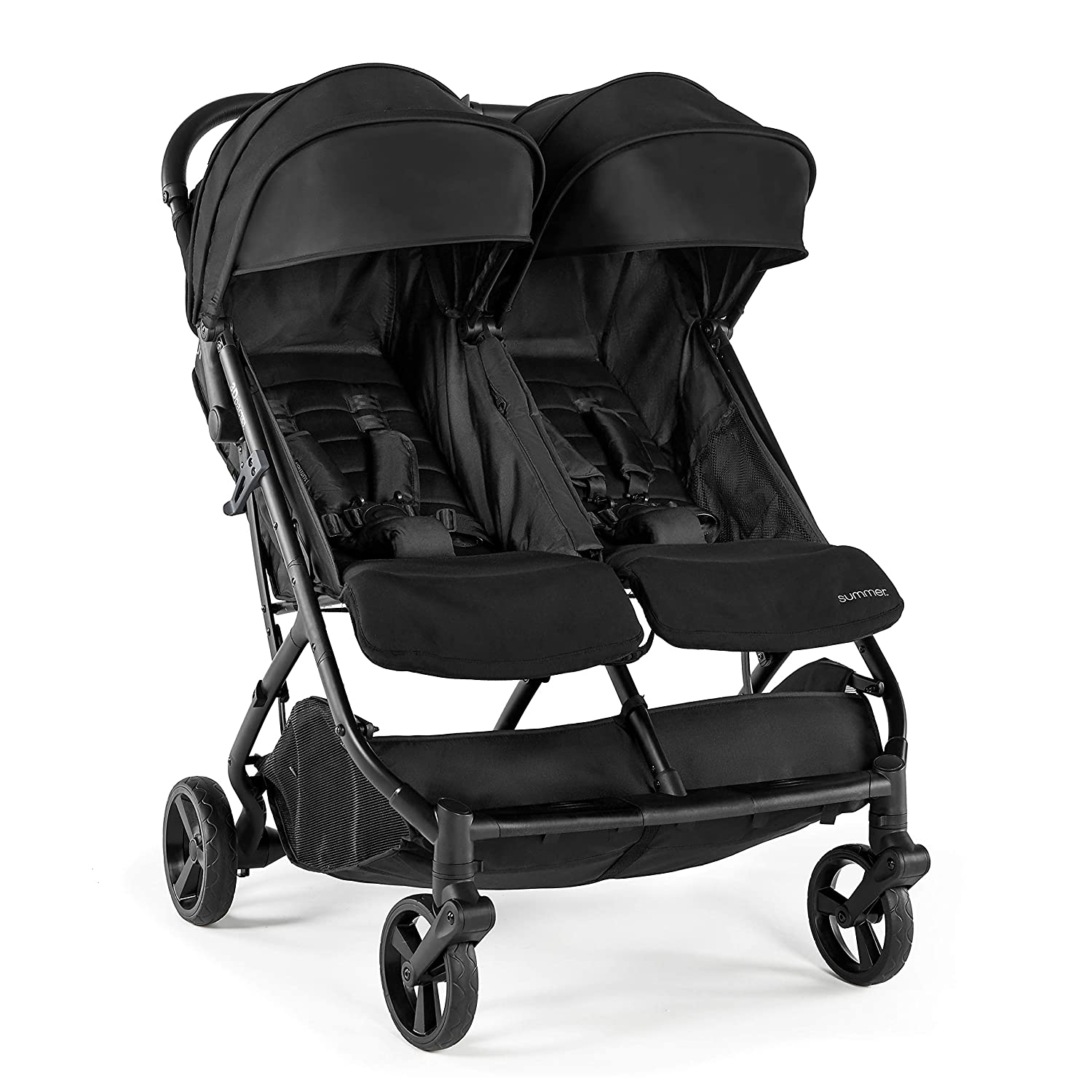 3Dpac CS+ Double Stroller. Black – Car Seat Compatible Baby Stroller – Lightweight Stroller with Convenient One-Hand Fold