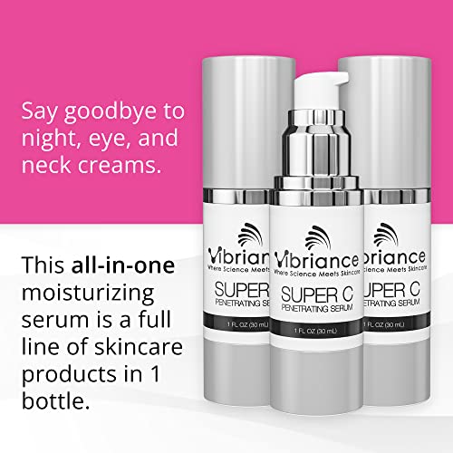 2026 Vibriance Super C Serum for Mature Skin  Made in USA  All-In-One Formula Hydrates  Firms  Lifts  Smooths  Targets Age Spots  Wrinkles  Vitamin C Serum; 1 fl oz – Pack of 2