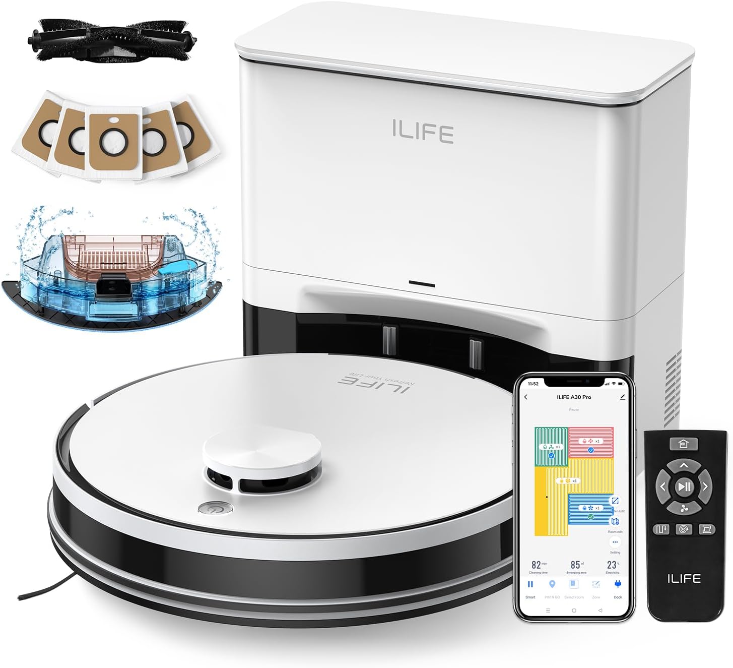 A30 Pro Robot Vacuum and Mop with Self-Emptying Station