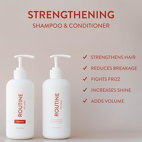 2026 Shampoo and Conditioner Set for Stronger Hair – Vegan  Clinically Tested Biotin Shampoo with Nourishing Oils and Vitamins – Rose Hips 14oz (Pack of 2)