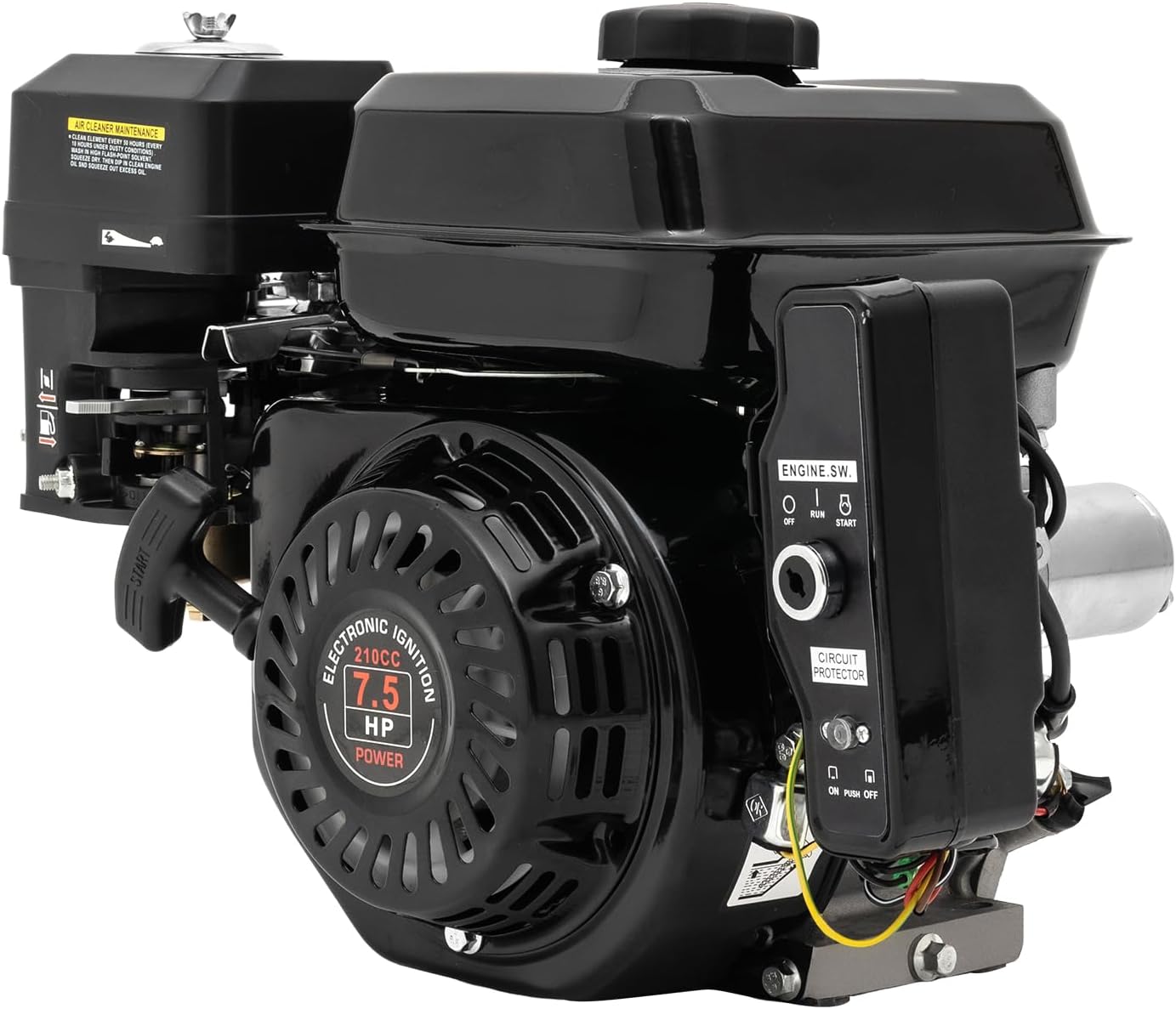 7.5HP 212CC 4-Stroke OHV Gasoline Engine with Electric Start for Go-Karts. Compressors. Generators. and More – Durable & Fuel Efficient
