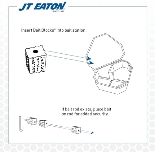 2026 JT Eaton 709-PN Bait Block Anticoagulant Rodenticide  Peanut Butter Flavor  for Mice and Rats (9 lb Pail of 144)