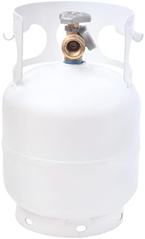 2026 Flame King YSN5LB-GAUGE 5lb Steel Propane Tank Cylinder with Gauge and OPD Valves for Grills and BBQs  Camping  Fishing  & Outdoor Activities  White