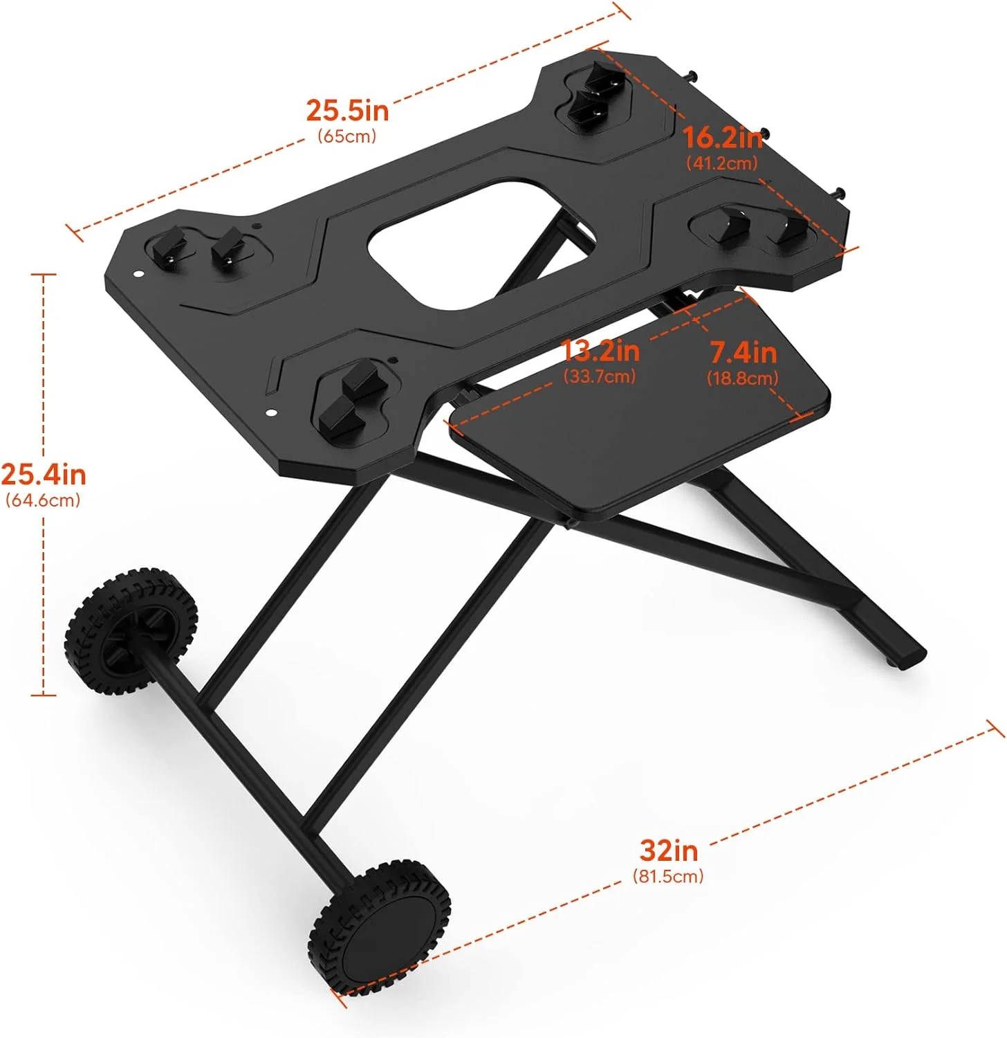 “Portable Griddle Stand for Blackstone Griddle 22 Inch & 17 Inch. Outdoor Foldable Grill Cart with Wheel and Shelf”