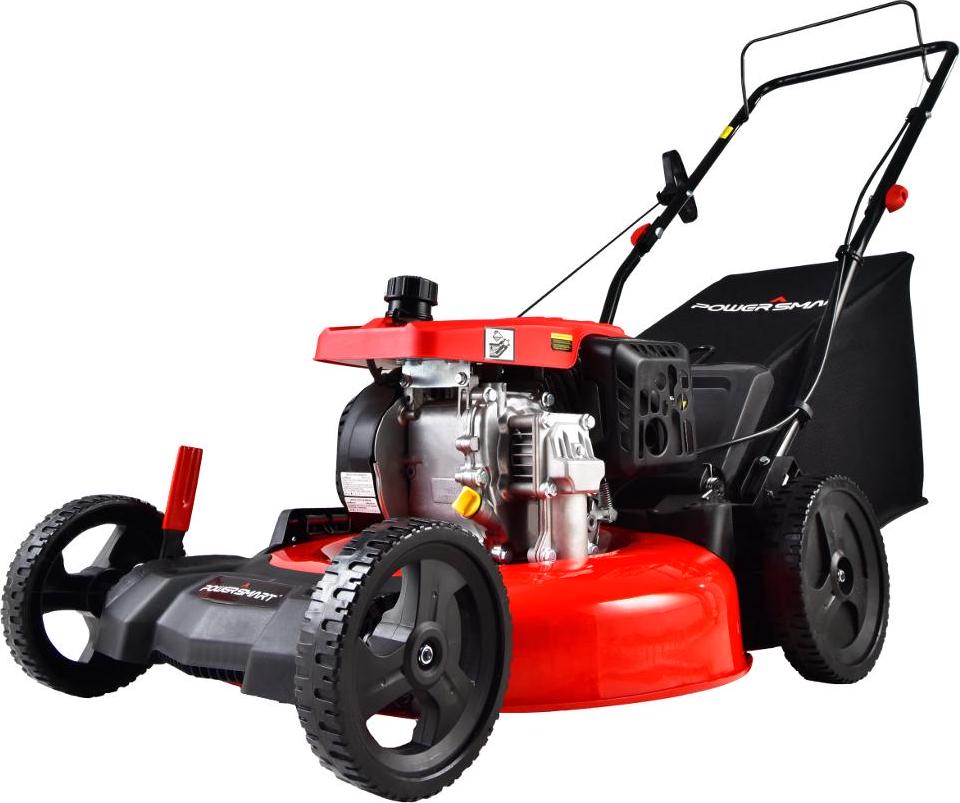 2026 PowerSmart 209CC Engine 21 3-in-1 Gas Powered Push Lawn Mower DB2194PH with 8 Rear Wheel, Rear Bag, Side Discharge and Mulching