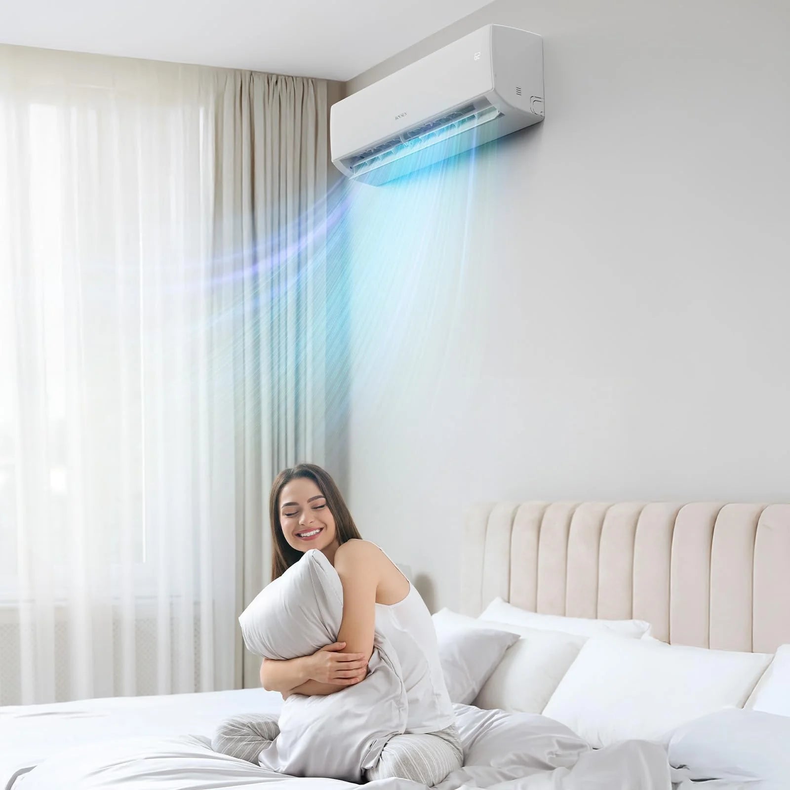 3 Zone 9,000 + 9,000 + 12,000 / 28,000 BTU Wifi Mini Split Air Conditioner Ductless 20 SEER2 230V with Heat Pump & 25Ft Install Kit