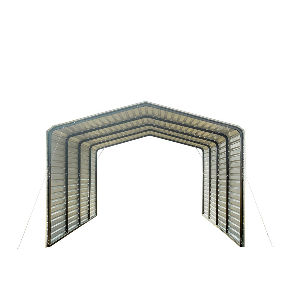 2026 TMG-CP1220F 12′ x 20′ All-Steel Carport with Enclosed Sides