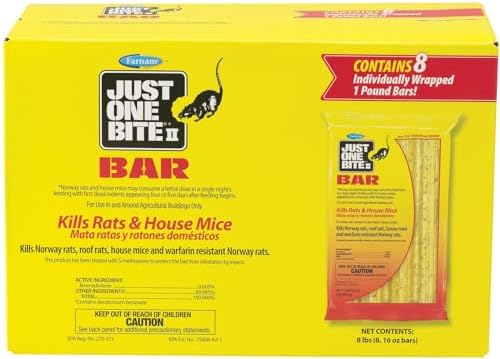 2026 Farnam Just One Bite II Rat & Mouse Bar 8pk 8lb