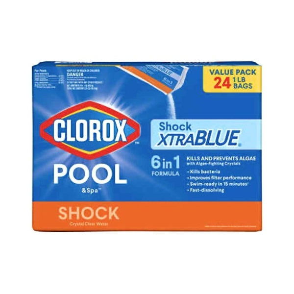 2026 Pool Spa Hot Tub XtraBlue Shock Algaecide Treatment 1lb Bag Case 24 Pack