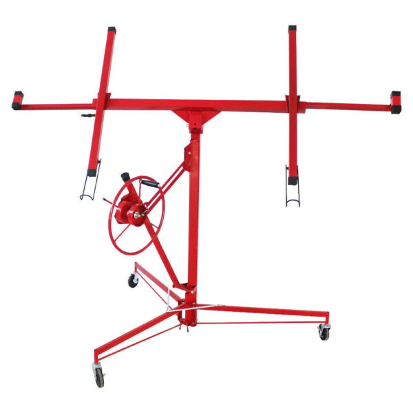 16FT Drywall Lift Plasterboard Panel Rolling Lifter Lockable Industrial Tool