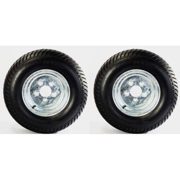 2026 2-Pack Trailer Tire On Rim 20.5X8-10 205/65-10 20.5X8.0-10 5 Lug E Galvanized